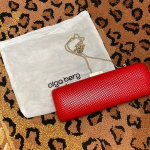 Olga berg red clutch
